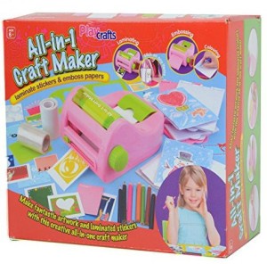Playcrafts Deluxe All in One Craft Maker - Sticker Maker for Kids -Includes  Embossing Plates - Great Arts and Crafts Gift - Great Gift for Girls -  Deluxe All in One Craft Maker - Sticker Maker for Kids -Includes Embossing  Plates - Great Arts and Crafts Gift - Great
