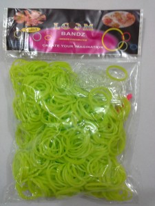 shatchi 600 lemon green loom band refill art craft kit toys with s clips & hook, special gift for birthday,anniversary,festival