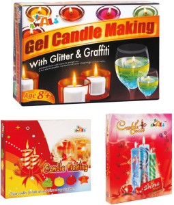 AWALS Combo Of Gel Candle Making & Decoration Kit - Combo Of Gel