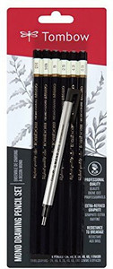Tombow Mono Drawing Pencil Combo Pack With Zero Eraser Graphite 6