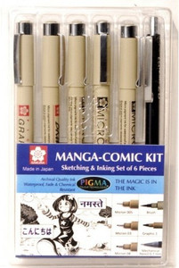 Sakura Sketching & Inking Set of 6 Pieces Pens