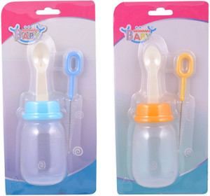 Mommas Baby Combo Of 2pcs Cereal Feeder 120 Ml Yellow Blue Best