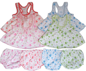 Sonpra Baby Girls Frocks with Bloomers Printed Soft Cotton 0 6 Month Buy Baby Care Combo in India Flipkart