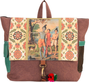 The House of Tara Canvas Ethnic Art Bag 10 L Medium Backpack