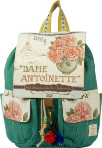 The House of Tara Printed Flaps Canvas 16 L Medium Backpack