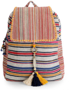 The House of Tara Stylish Handloom Fabric 10 L Backpack