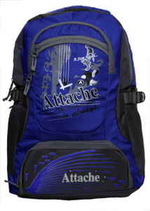Attache Rocking School Bag (Royal Blue & Grey) 30 L Backpack