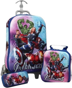Bubble Hut Children 3D 3 Pieces Set Avengers Cartoon | Waterproof School Bag