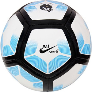 A11 Sports White Blue Pitch Football - Size: 5