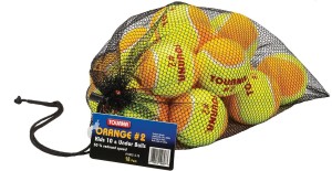 Tourna Low Compression Stage 2 Tennis Ball with Mesh Bag Tennis Ball -   Size: 5