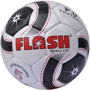 Flash Whites Shiny Surface Football - Size: 5