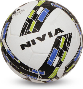 nivia storm revolution football - size: 5(pack of 1, white, green)