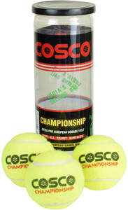 cosco championship tennis ball(pack of 3, yellow)