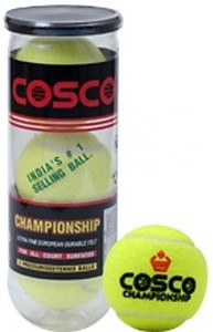 cosco championship tennis ball(pack of 3, yellow)