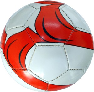 IP RED WITH BLACK Football -   Size: 5