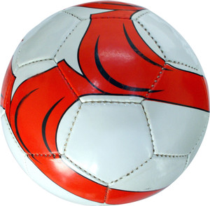 IP RED WITH BLACK Football - Size: 5