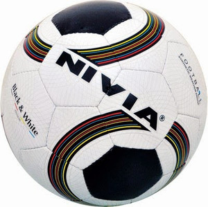 Nivia Black and White Football - Size: 4