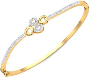 Melorra 18k Gold & Diamond Monogram Maven Bangle for Women