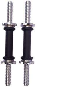 National Fitness 14 Inches Dumbbell Rod With Rubber Grip Weight Lifting Bar