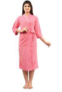 FeelBlue Pink Free Size Bath Robe