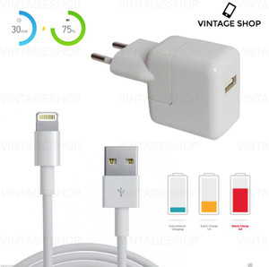Vintage Shop 12W USB Hi Speed Power Adapter for Iphone 5,5S,6,6S,6plus,6SPlus,7,7 Plus,Ipad,Ipod Mobile Charger
