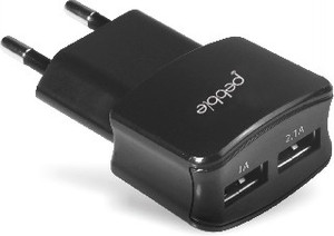 Pebble Fast USB Charging with 2 Ports Mobile Charger
