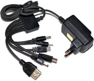 Pooja Multi Plug Mobile Phone Wall Charger (Black) Mobile Charger