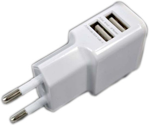 BKT SUPER FAST 2.1 AMP 2 USB PORT FOR ALL MOBILE PHONES Mobile Charger
