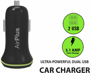 Airplus Universal Car Charger Adapter Dual USB 2.1A+1.0 Amp (Total 3.1A) Mobile Charger