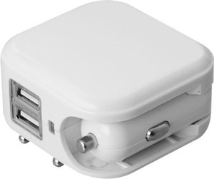 Divinext Wall and car charger- Dual USB Mobile Charger