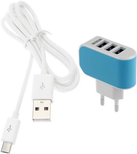 Dhhan 3 USB port Wall Adapter with Cable for Smartphone Mobile Charger