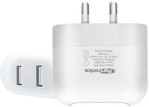 Portronics Portable USB AC Adapter 2.4AMP with Dual USB Port POR 542 Mobile Charger