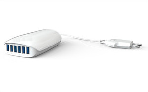 Pinglo Smart Speed Charge 6 Port USB Dock Charger (White) Mobile Charger