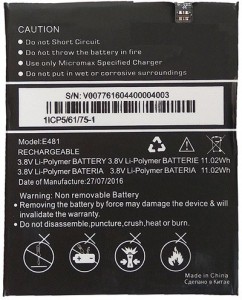 Kolor Edge  Battery - For Micromax Canvas 5 (E481)
