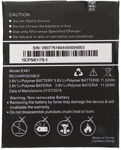 Kolor Edge Battery - For Micromax Canvas 5 (E481)