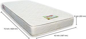Coirfit Health Spa Active Orthopaedic 8 inch Single High Resilience (HR) Foam Mattress