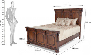 Dream Furniture Solid Wood King Bed
