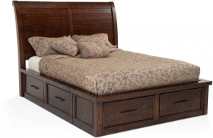 Dream Furniture Solid Wood Queen Bed With Storage