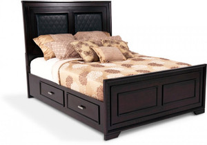 Dream Furniture Solid Wood King Bed With Storage