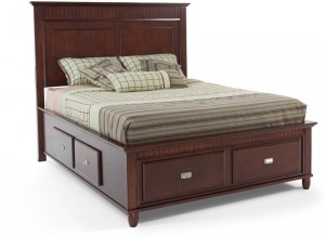 Dream Furniture Solid Wood Queen Bed With Storage