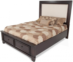 Dream Furniture Solid Wood Queen Bed With Storage