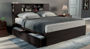 Urban Ladder Covelo Headboard Storage Engineered Wood Queen Bed With Storage