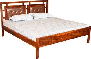 Induscraft Rio Modern Classy Upholstered Solid Wood King Bed