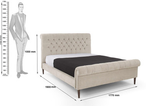 Dream Furniture Solid Wood King Bed