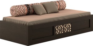 spacewood elegant engineered wood single box bed(finish color -  vermount woodpore)