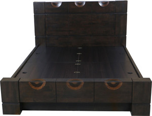 HomeTown Enrique Solid Wood Queen Bed With Storage