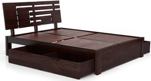 Dream Furniture Solid Wood King Bed With Storage