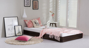 Urban Ladder Merritt Trundle Solid Wood Single Bed