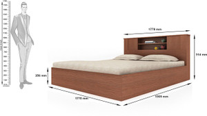 Dream Furniture Solid Wood King Bed With Storage