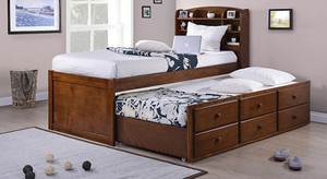 Urban Ladder Ateneo Trundle Solid Wood Single Bed With Storage